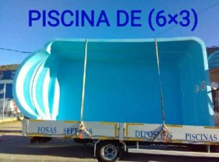Piscinas de poliéster - Azul y Blanco