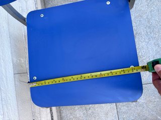 Sedia bambini legno e metallo blu