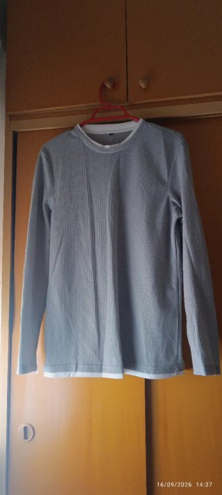 Lote 2 Maglie a Manica Lunga Blu e Grigio