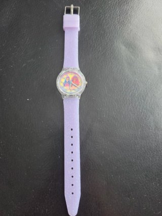 Reloj Barbie Niña Morado Glitter