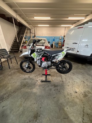 Pit Bike Motocross Negra y Blanca