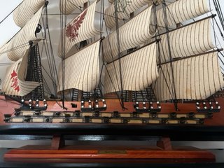 Gran maqueta barco Frigate Constitution de madera