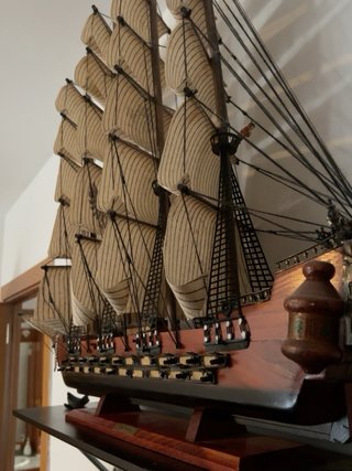 Gran maqueta barco Frigate Constitution de madera