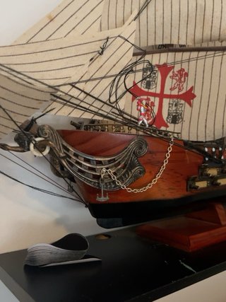 Gran maqueta barco Frigate Constitution de madera