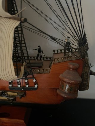 Gran maqueta barco Frigate Constitution de madera