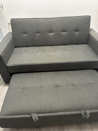 Sofá Cama Gris Tela