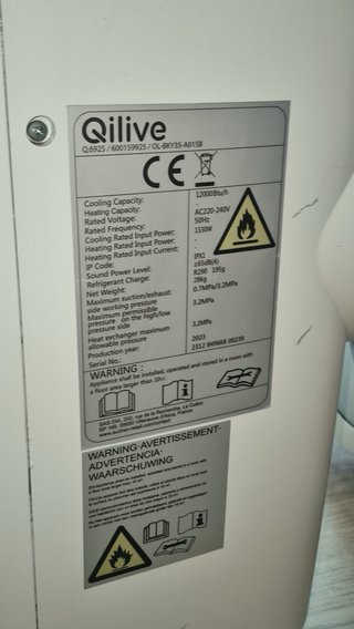 Ar condicionado portátil Qilive 12.000 BTU