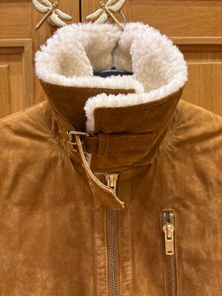 Chaqueta Zara Borego Marrón y beeis