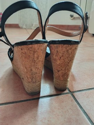 Sandali n.39 neri con zeppa