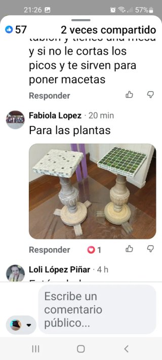 Pie de mesa de madera maciza beige  ( Para pintar