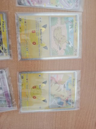 Cartas Pikachu,Zapdos, Moltres, Articuno,etc