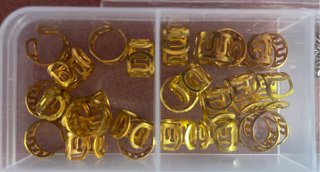 Anillos para trenzas doradas para cabello