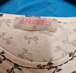 Camicia da notte donna Frutta taglia L bianca
