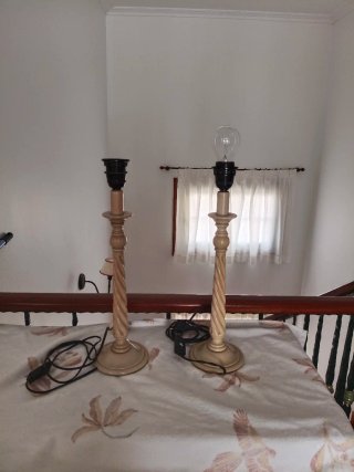 2 Lámparas Beige