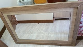 Mueble de entrada o TV de madera con espejo a jueg