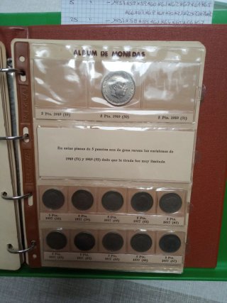 Álbum  con Monedas Españolas 1936-1975