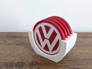 Set Posavasos Volkswagen VW con Soporte