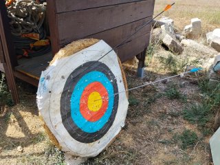 Diana de paja para tiro con arco