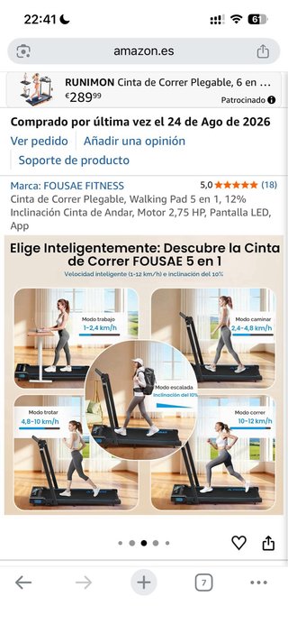 Cinta de Correr Plegable Walking Pad 5 en 1