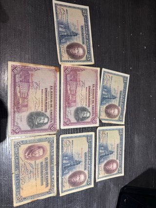 Billetes 25 y 50 pesetas 1928