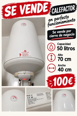 Calefactor 50L - Cierre de negocio