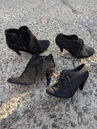 Botines de tacón negros