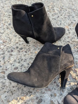 Botines de tacón negros
