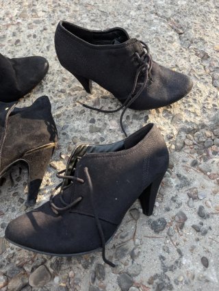 Botines de tacón negros