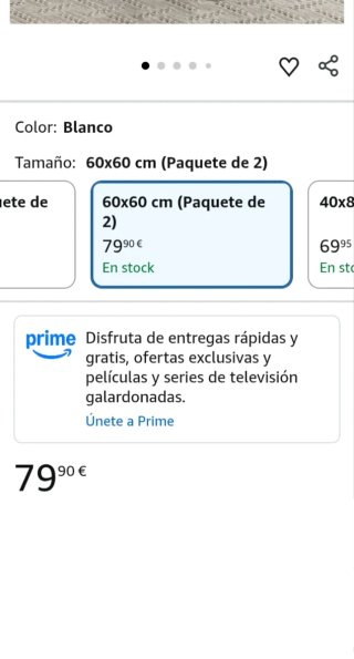Pack de 2 Almohadas Pluma Lujo 60x60