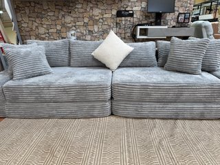 Sofá Cama Gris Corduroy Fleece Nuevo