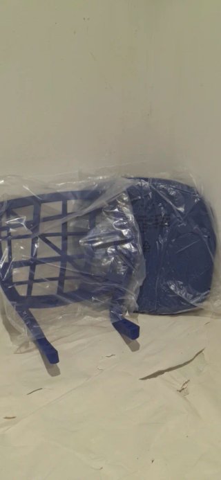 Silla de escritorio azul y negra