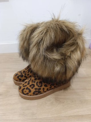 Botas esquimales con estampado de leopardo