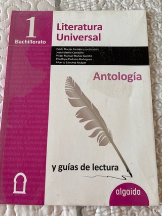 Libro y Antología literatura universal, 1 bach