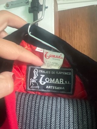 Traje de Flamenco Tomar Rojo y Gris