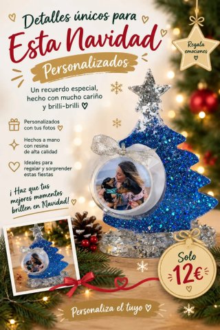Adorno Navideño Personalizado con Foto