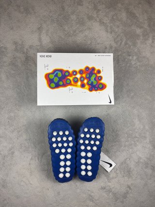 Chanclas Nike Mind 001 Azul y Dorado Talla 45