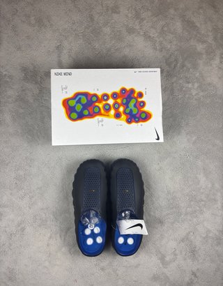 Chanclas Nike Mind 001 Azul y Dorado Talla 45