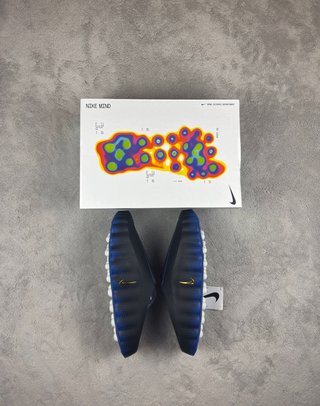Chanclas Nike Mind 001 Azul y Dorado Talla 45