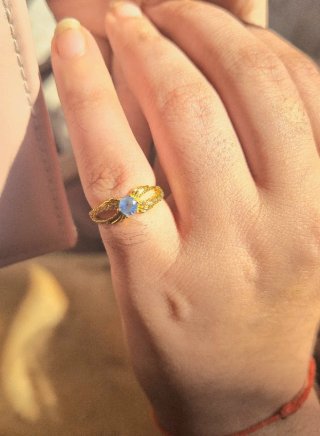 Anillo Fino Plata Esterlina Zafiro Azul Natural