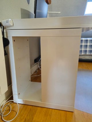 Escritorio Ikea vika Blanco con cristal.