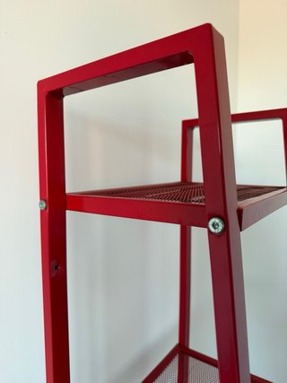 Estantería metálica roja 4 baldas