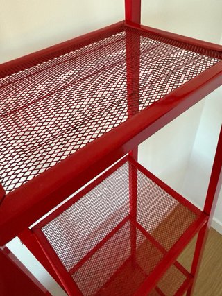 Estantería metálica roja 4 baldas
