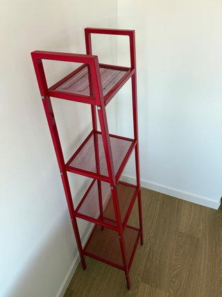 Estantería metálica roja 4 baldas