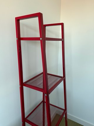 Estantería metálica roja 4 baldas