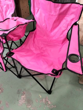Juego 2 sillas de camping plegables con sombrilla