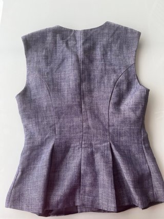 Chaleco Zara Mujer Azul
