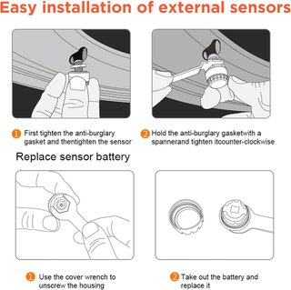 TPMS Moto Bluetooth 2 Sensores
