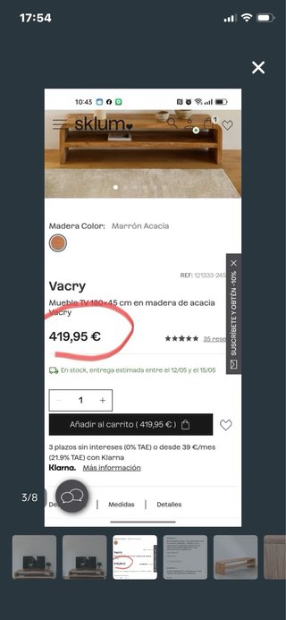 Mueble TV Acacia Madera