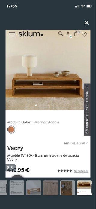 Mueble TV Acacia Madera
