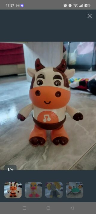 Juguete musical de vaca para bebé